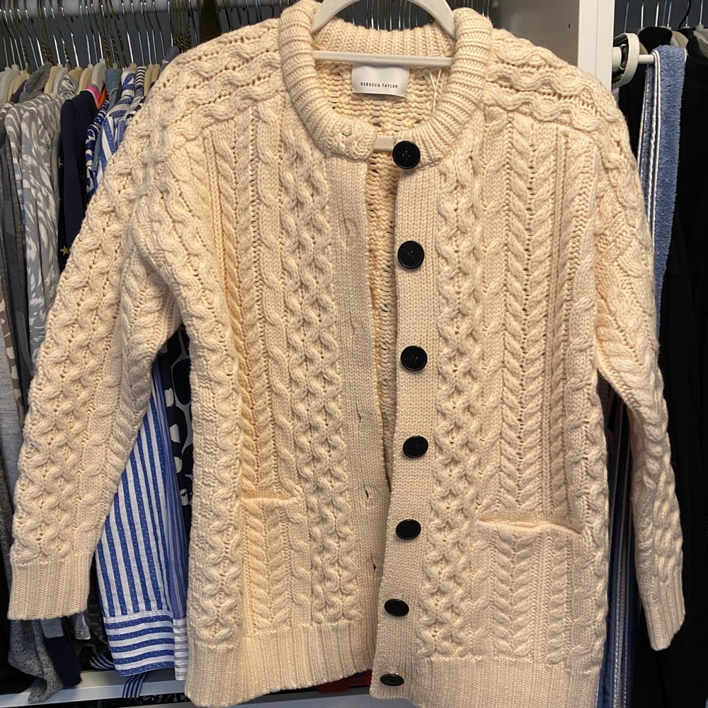 Rebecca Taylor Ara Cable Knit Cardigan